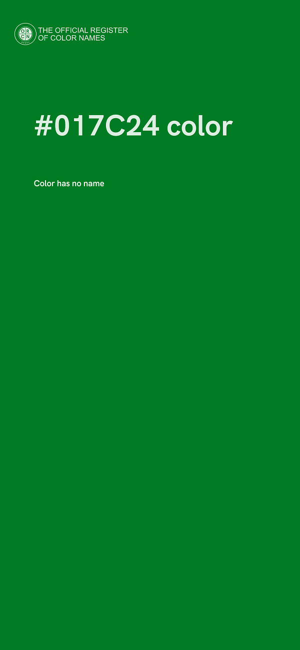 #017C24 color image