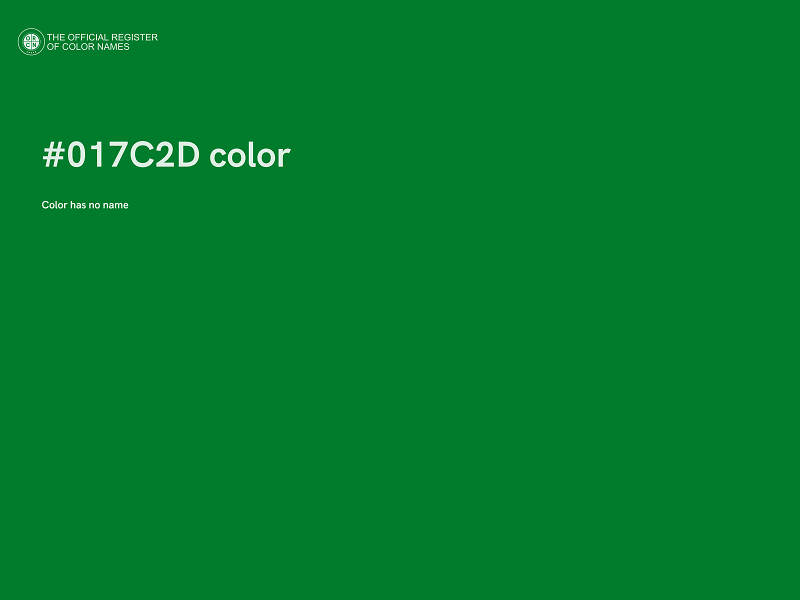 #017C2D color image