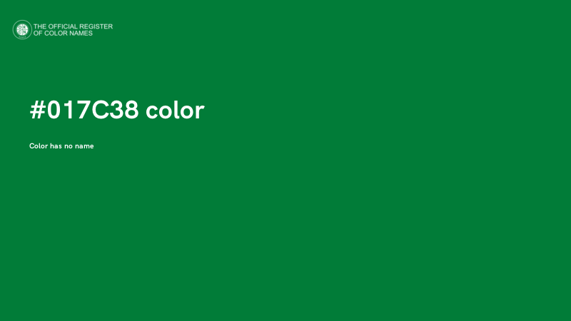 #017C38 color image