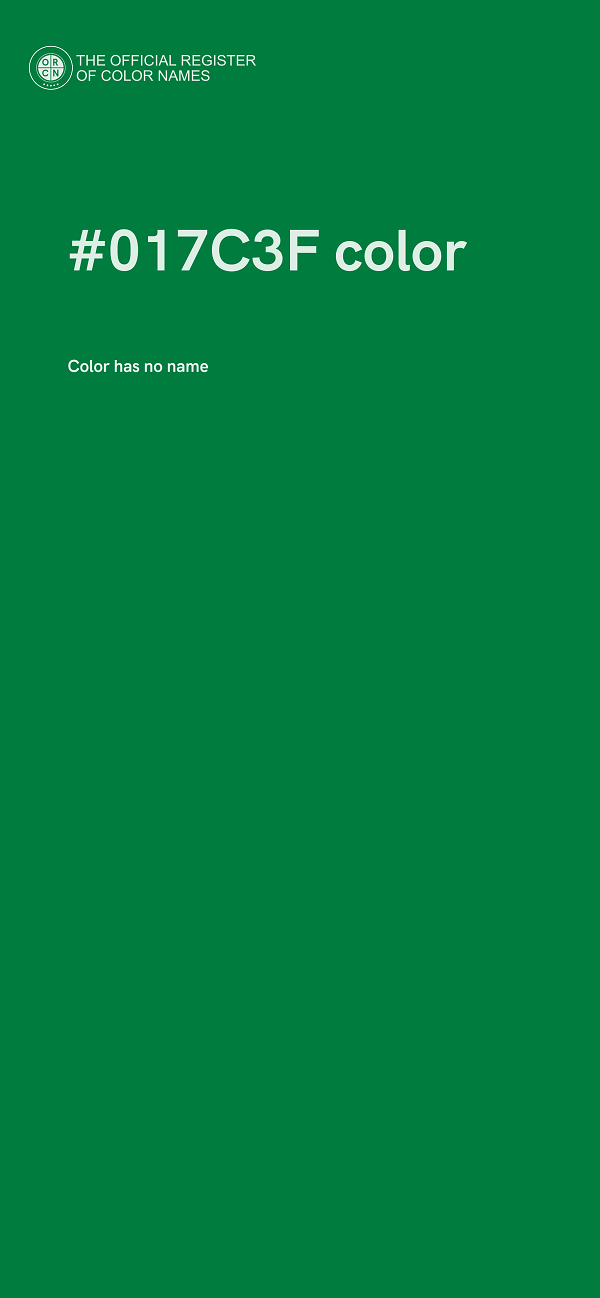 #017C3F color image