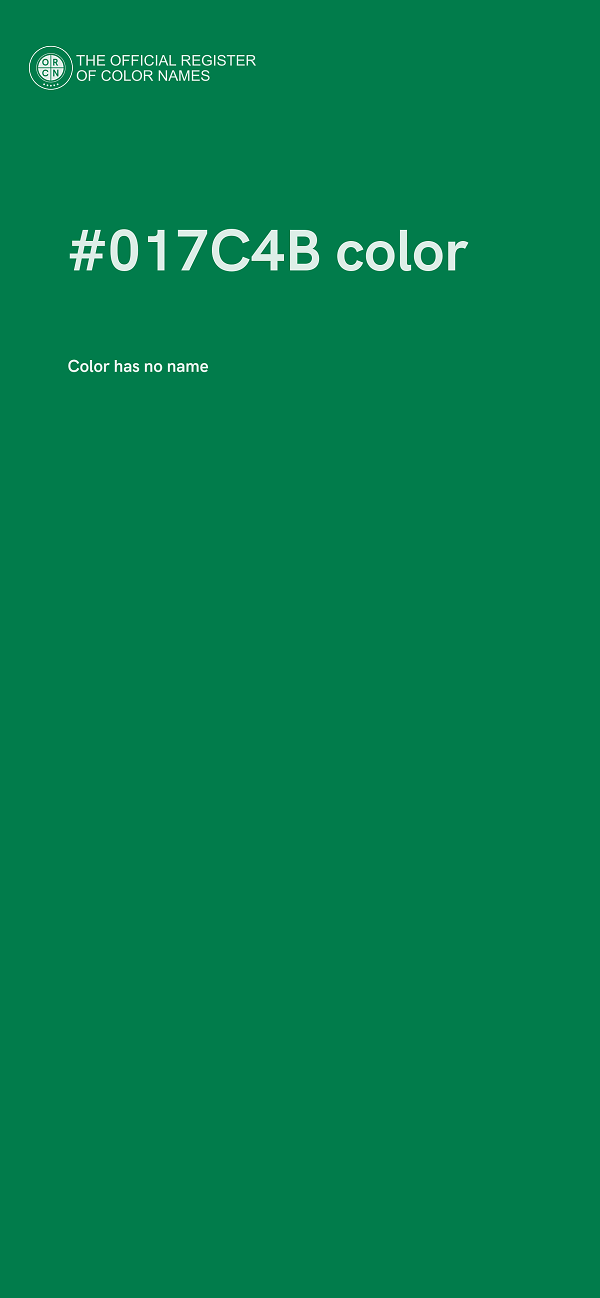#017C4B color image