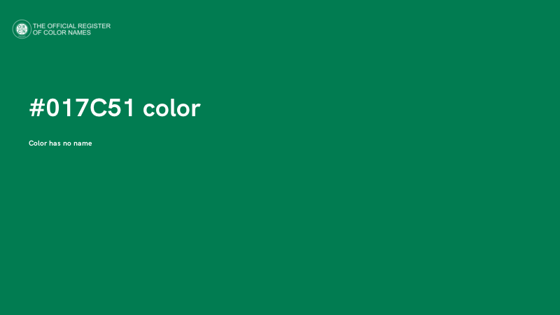 #017C51 color image