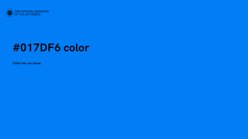 #017DF6 color image