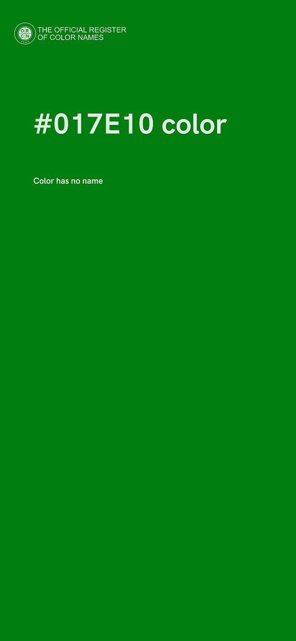 #017E10 color image