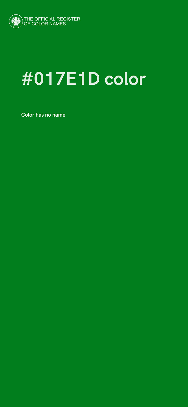 #017E1D color image