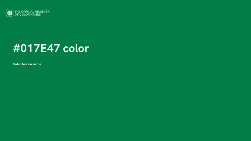 #017E47 color image