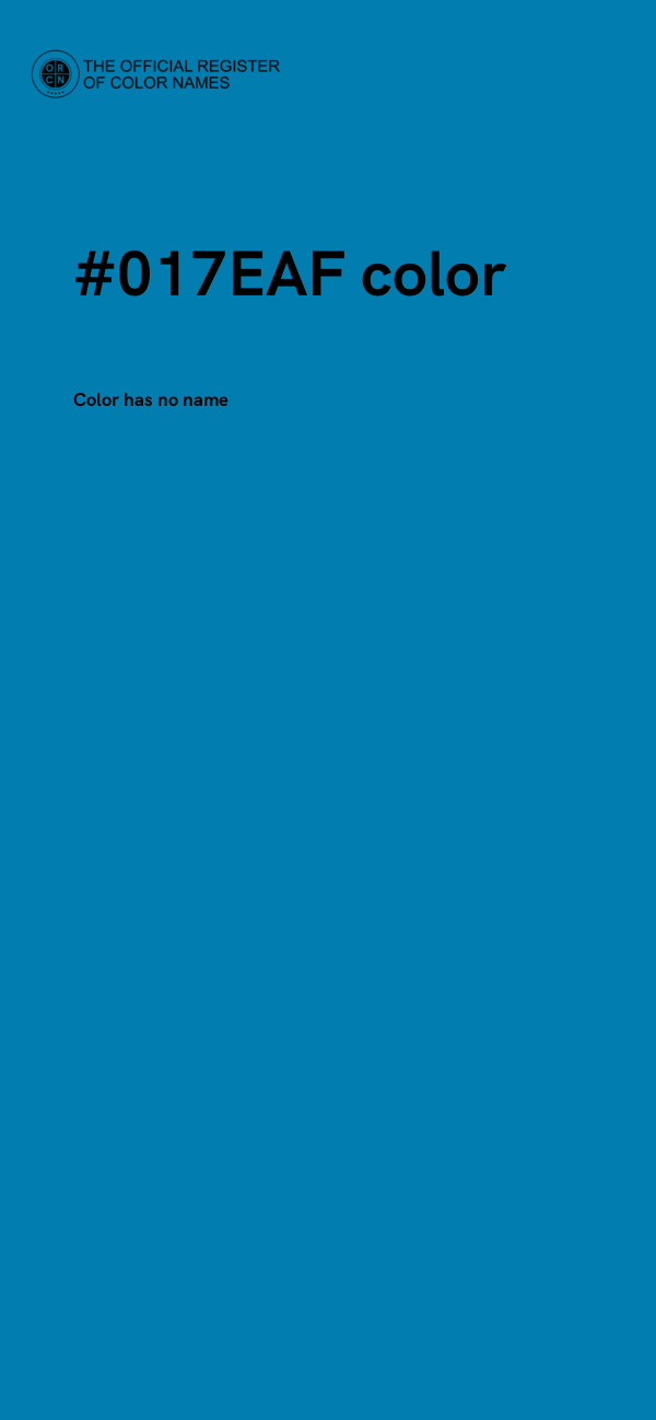 #017EAF color image