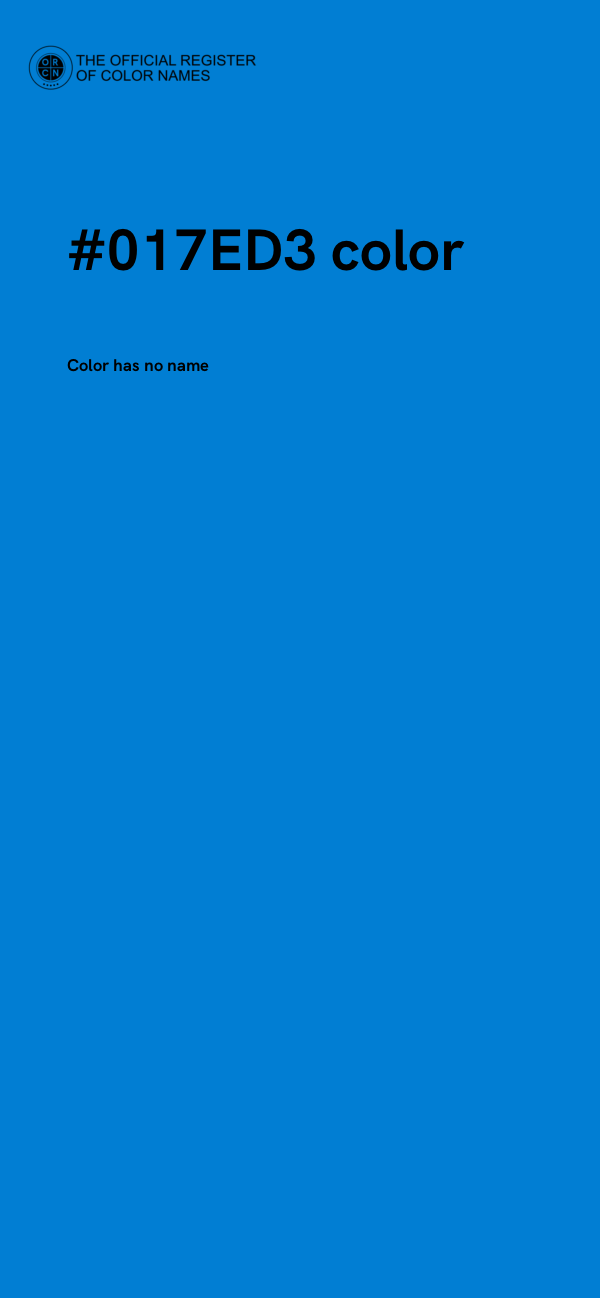 #017ED3 color image