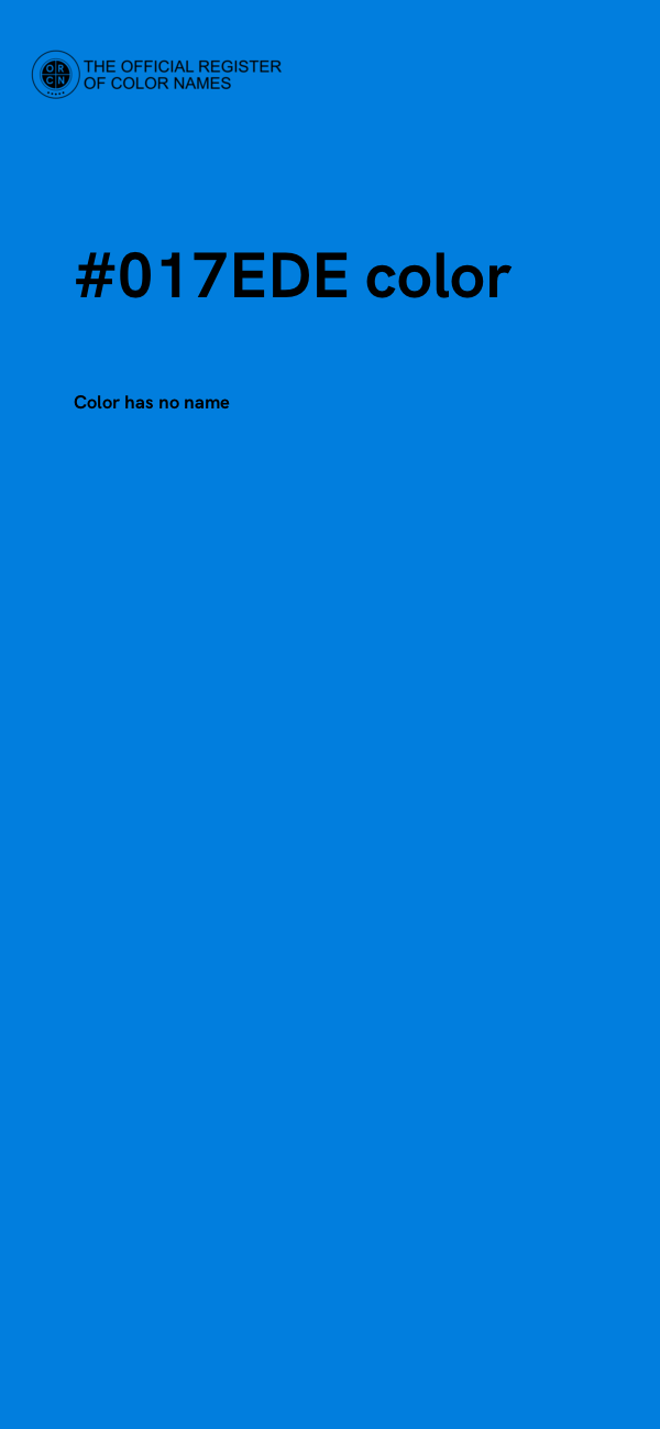 #017EDE color image
