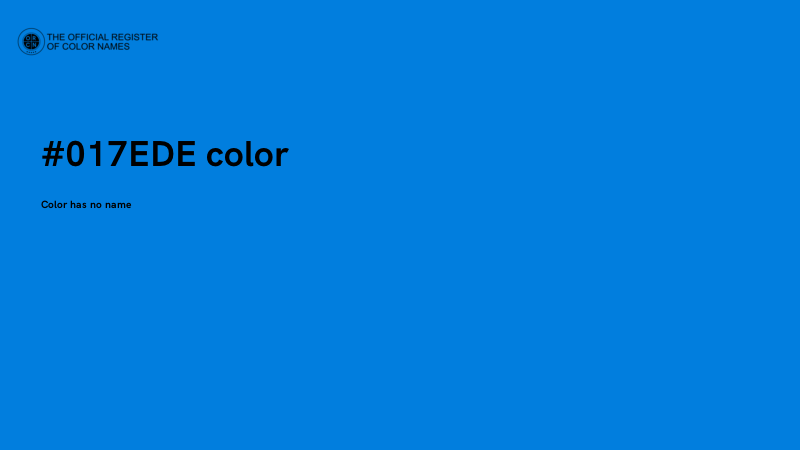 #017EDE color image