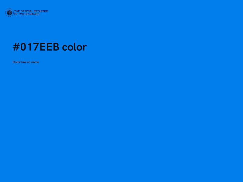 #017EEB color image