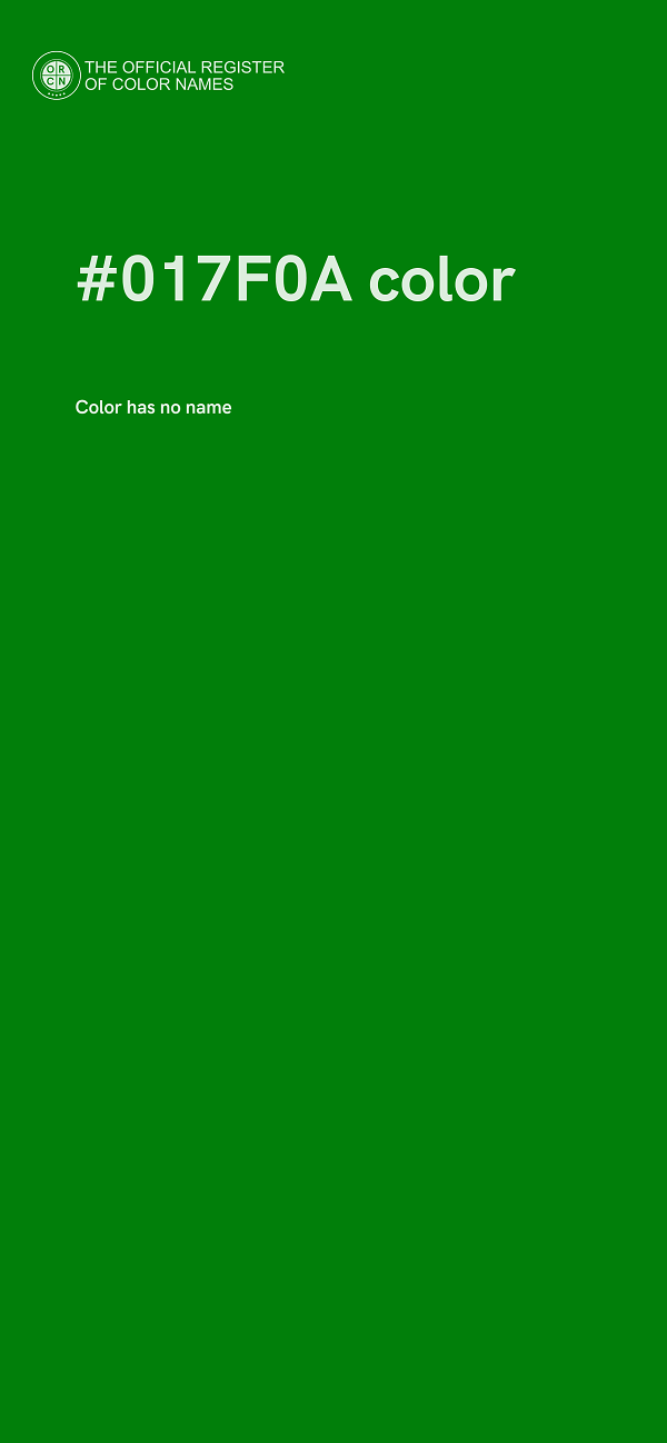 #017F0A color image