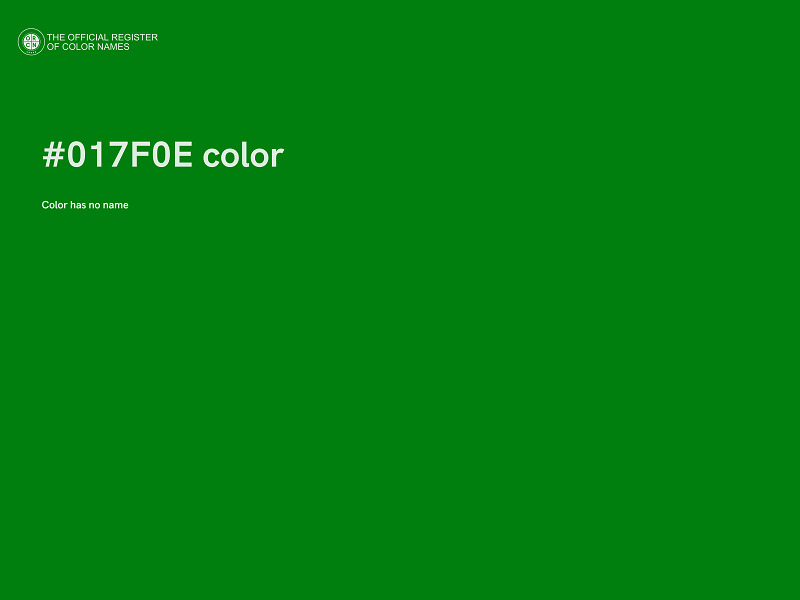 #017F0E color image