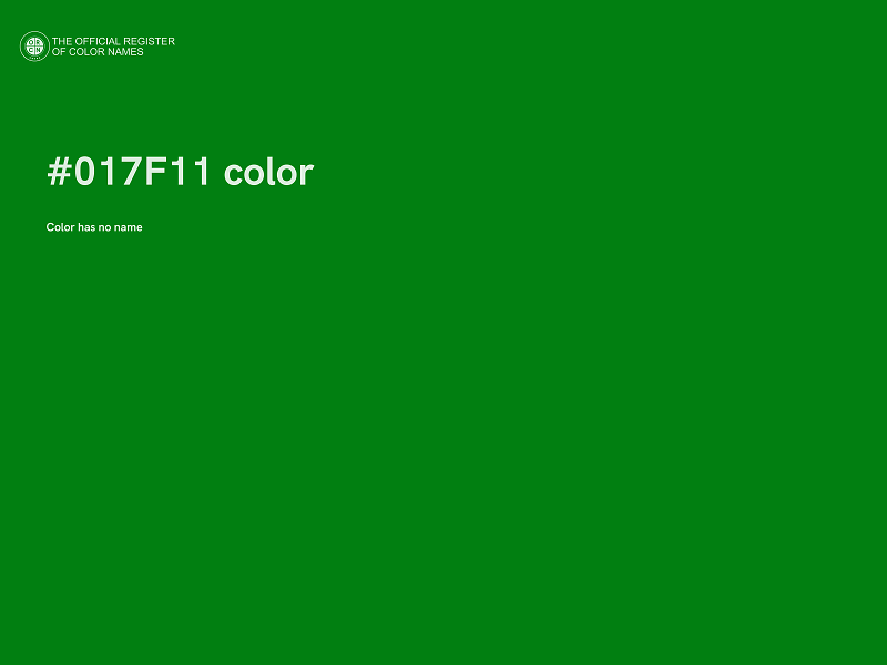 #017F11 color image