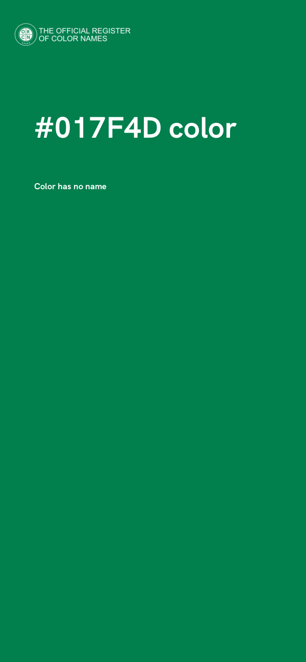 #017F4D color image