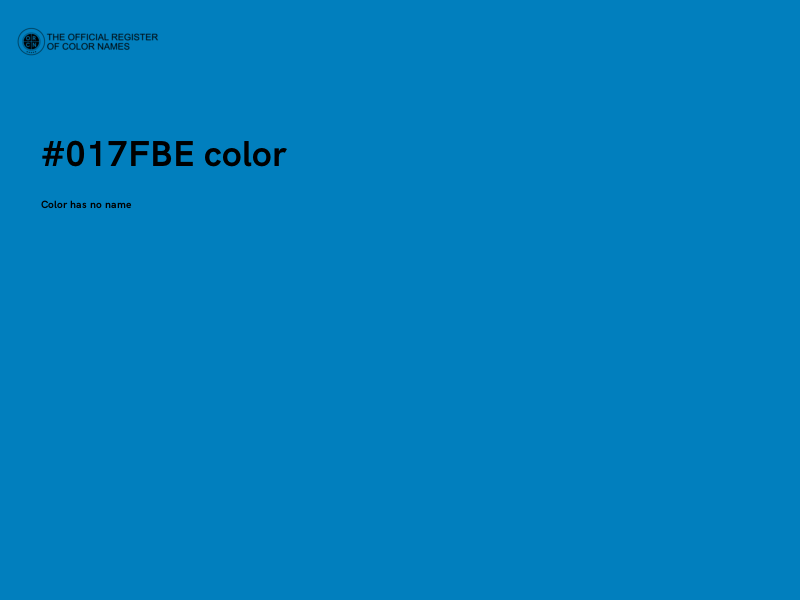 #017FBE color image