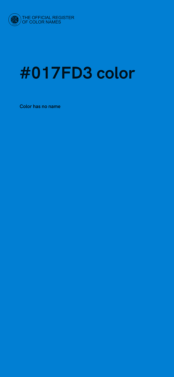 #017FD3 color image