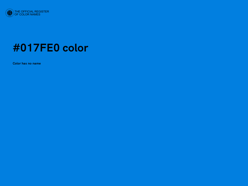 #017FE0 color image