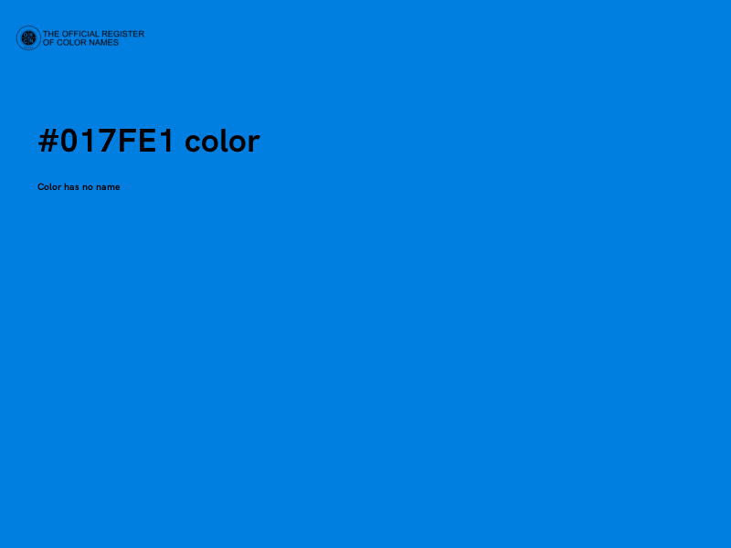 #017FE1 color image