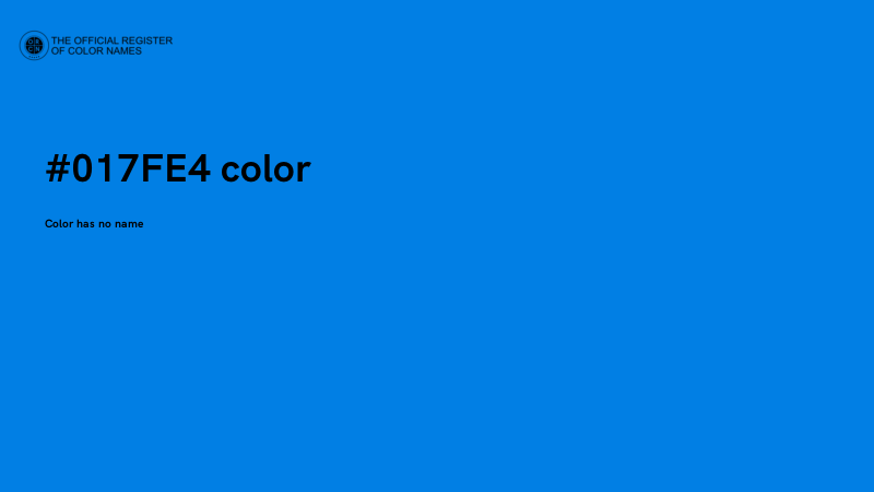 #017FE4 color image