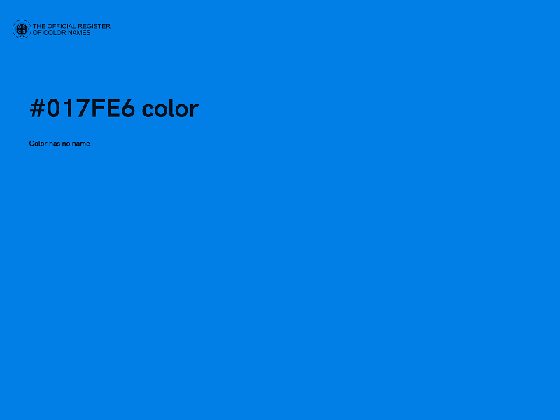 #017FE6 color image