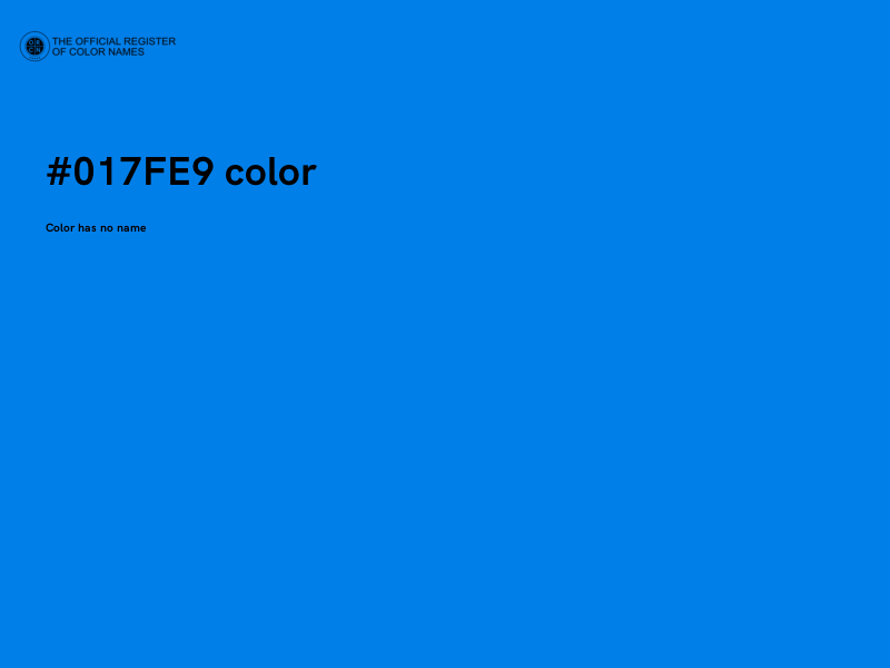 #017FE9 color image