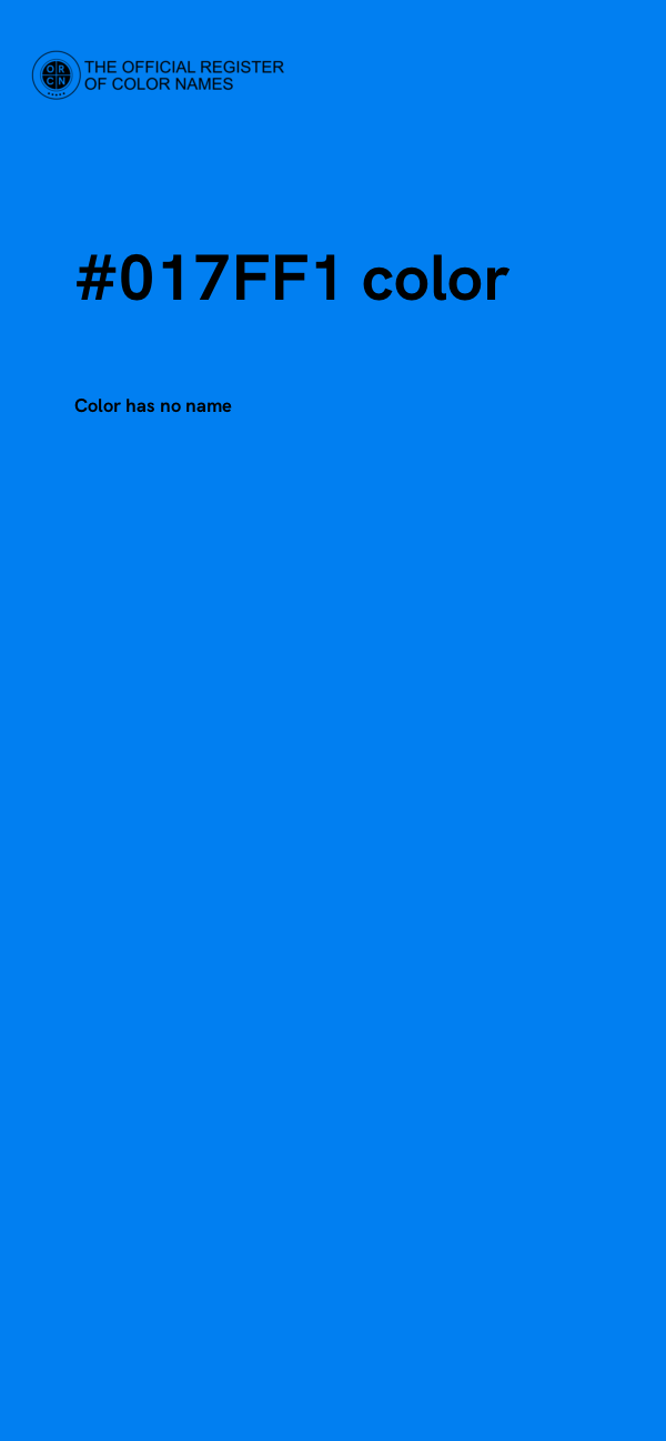 #017FF1 color image