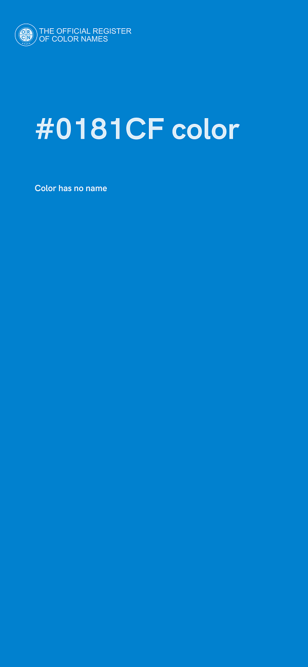 #0181CF color image