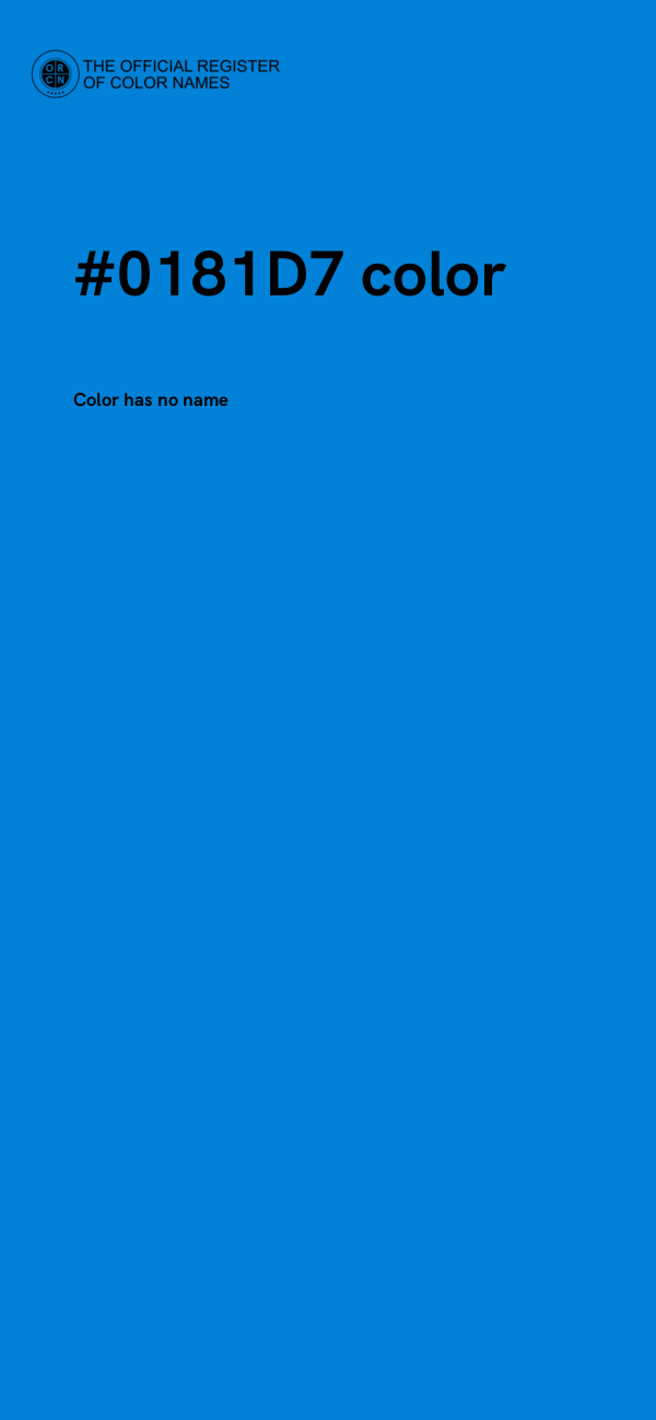 #0181D7 color image