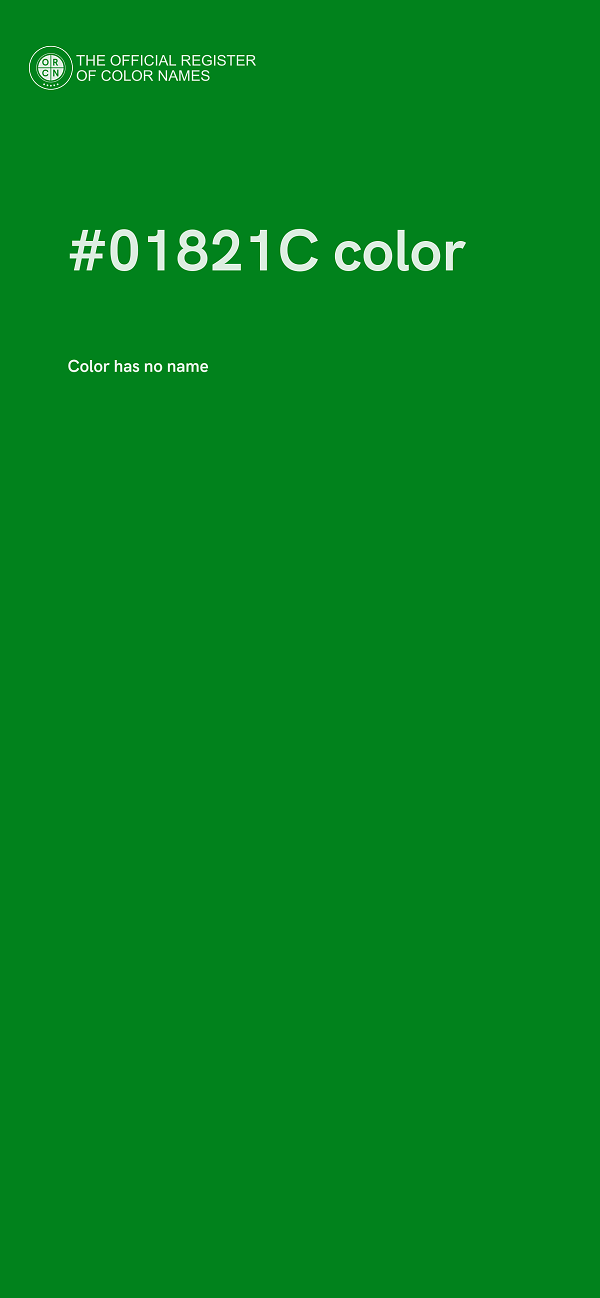 #01821C color image