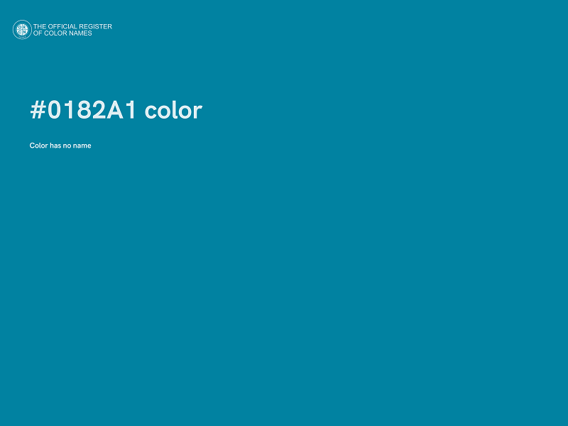 #0182A1 color image