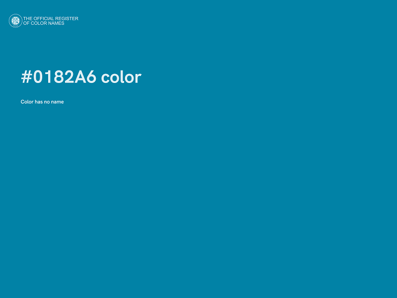 #0182A6 color image