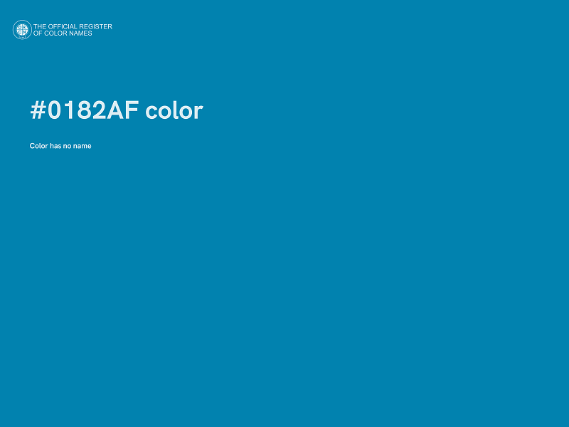 #0182AF color image