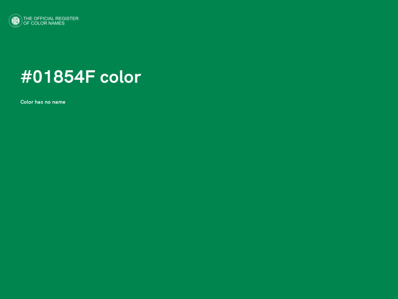 #01854F color image