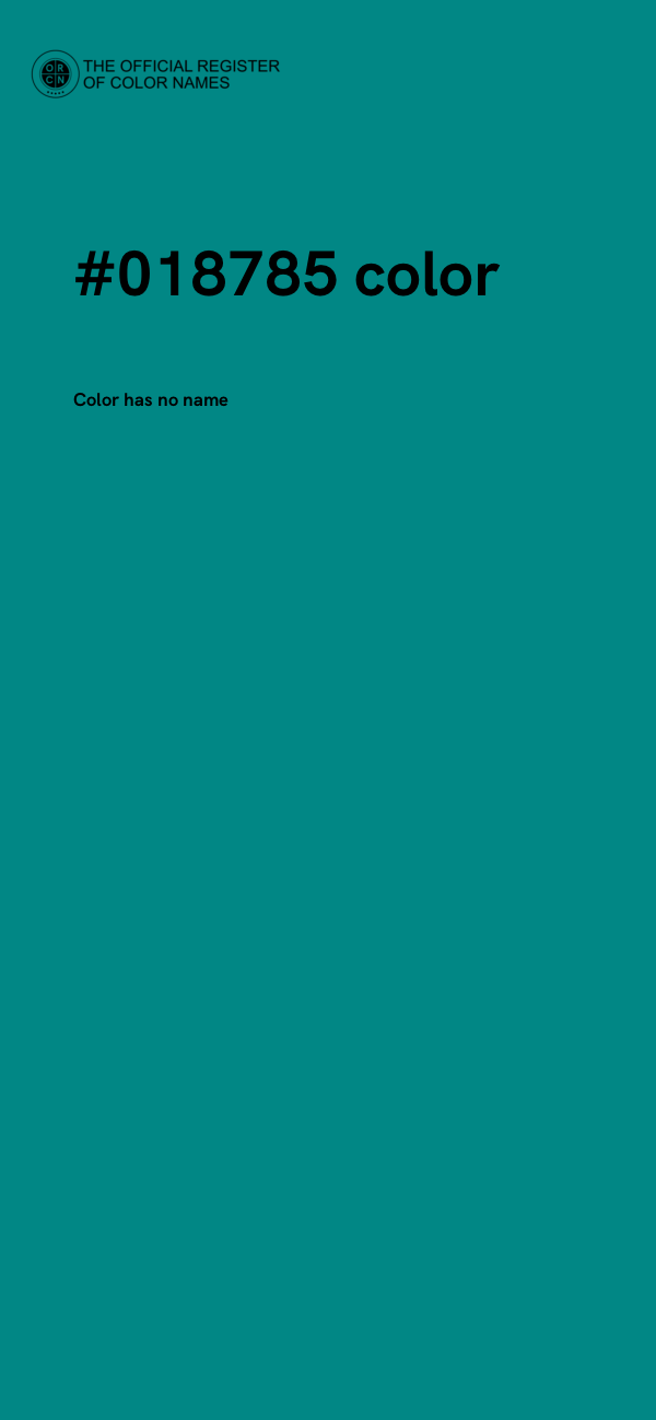 #018785 color image