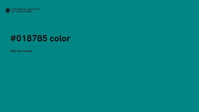 #018785 color image