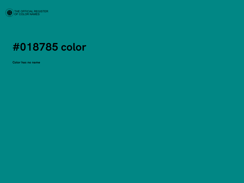 #018785 color image