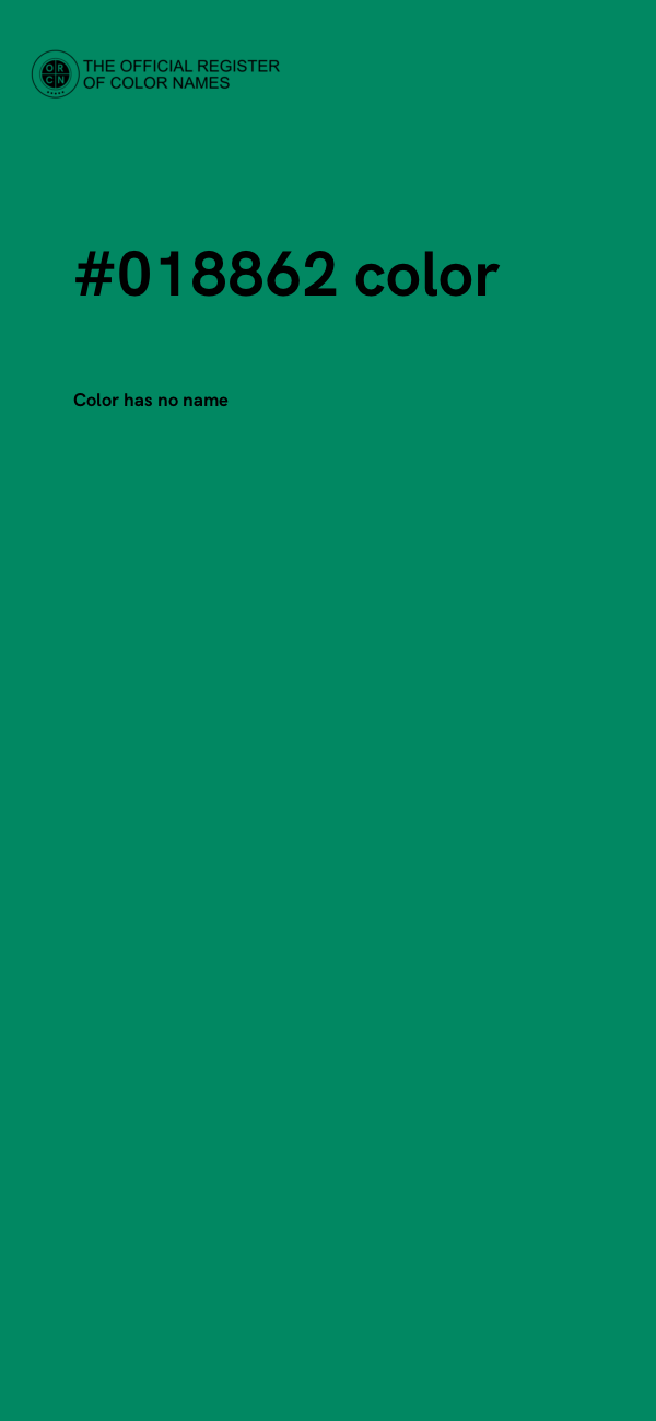 #018862 color image