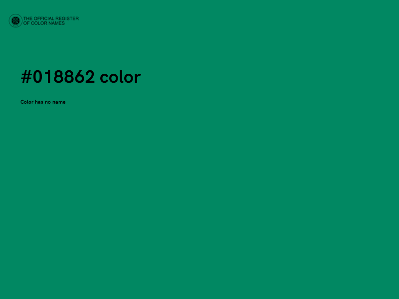 #018862 color image