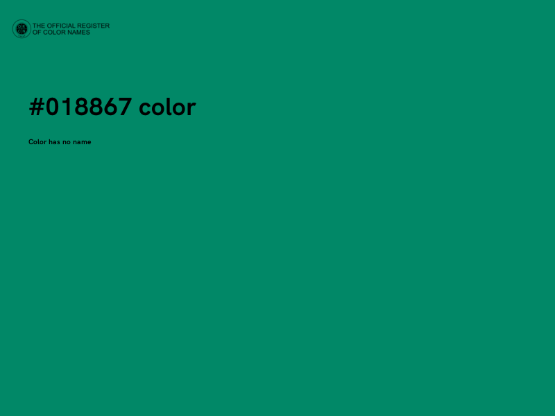 #018867 color image