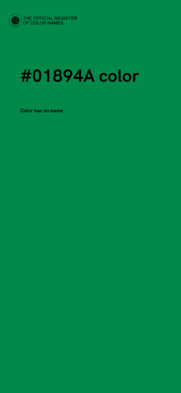#01894A color image