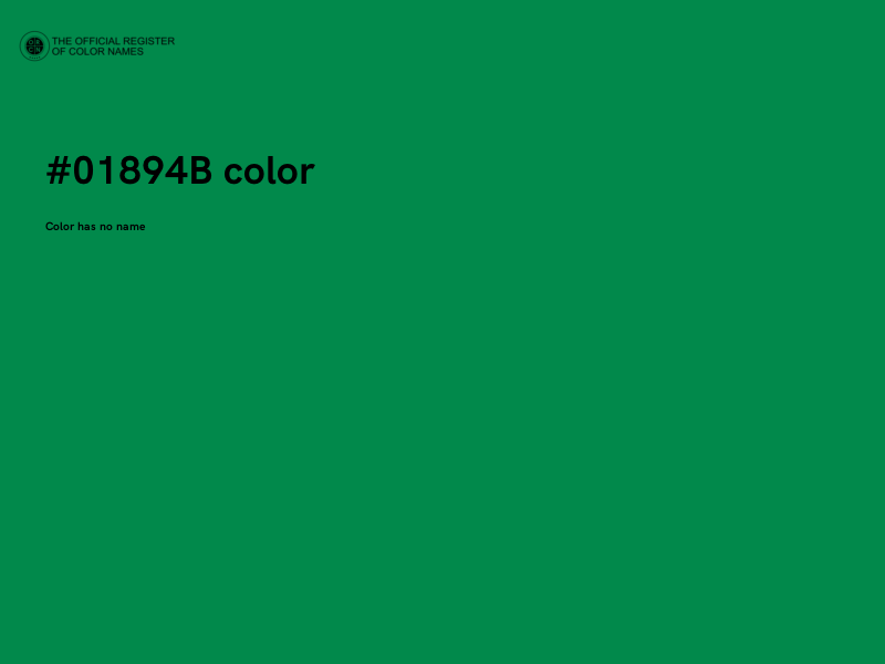 #01894B color image