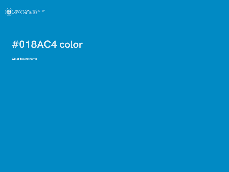 #018AC4 color image