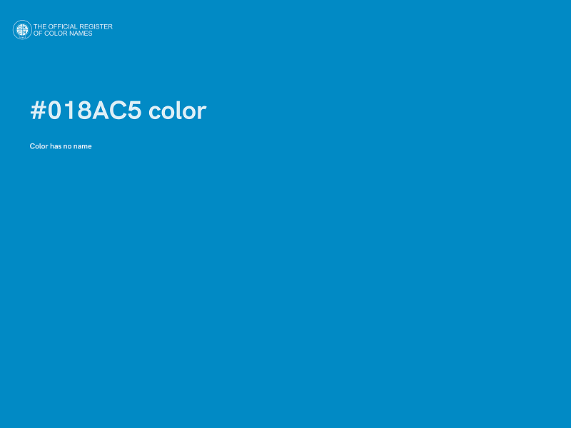 #018AC5 color image