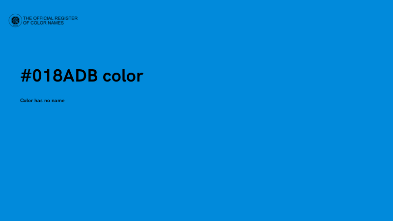 #018ADB color image