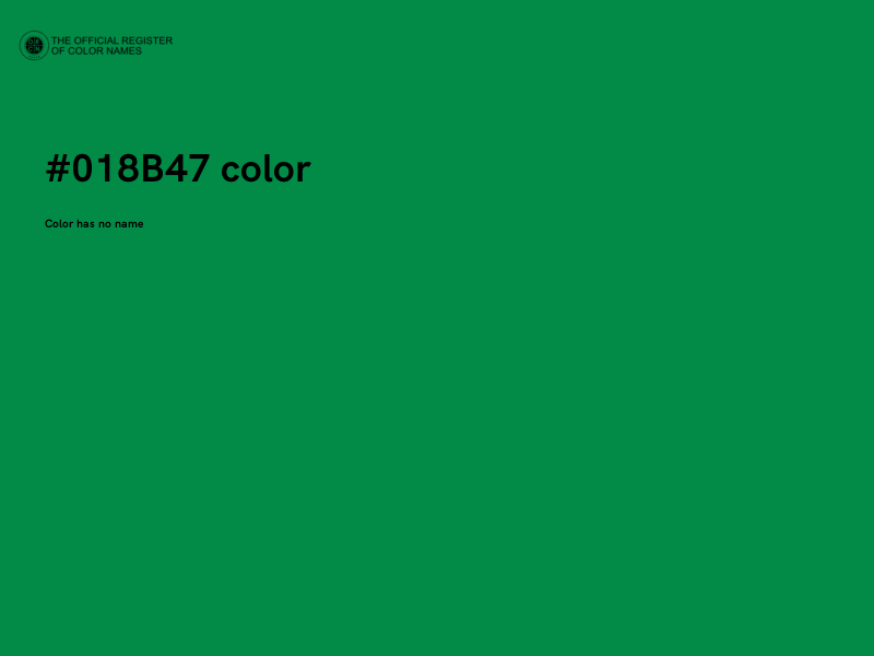 #018B47 color image