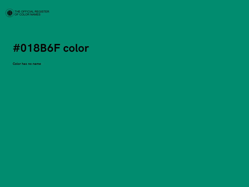 #018B6F color image