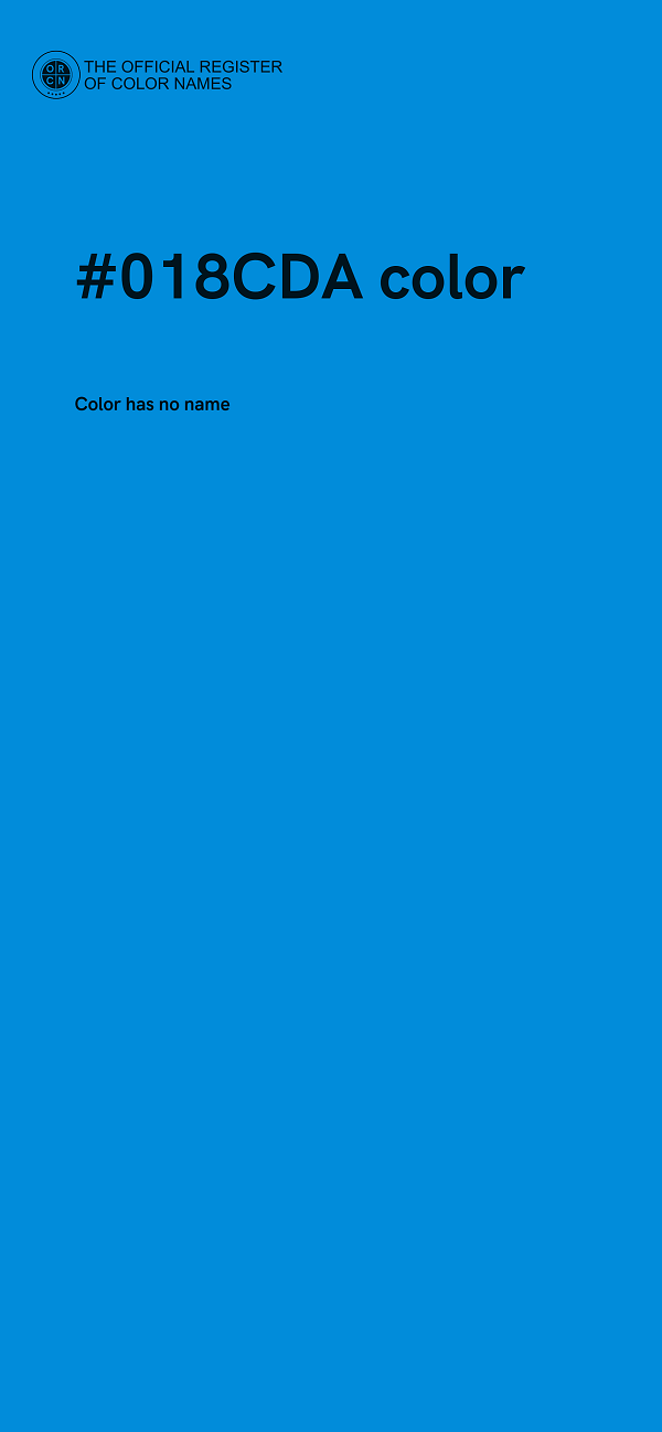 #018CDA color image