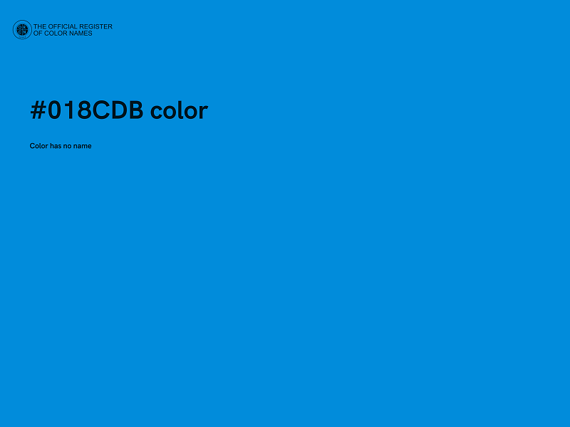 #018CDB color image
