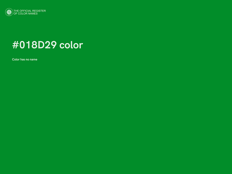 #018D29 color image
